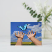 Briefkaart Free Scotland Butterfly (Staand voorkant)