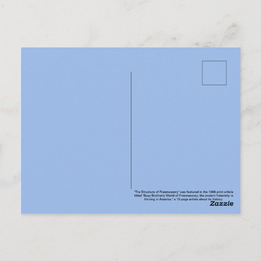 Briefkaart - Freemasoniestructuur (Achterkant)