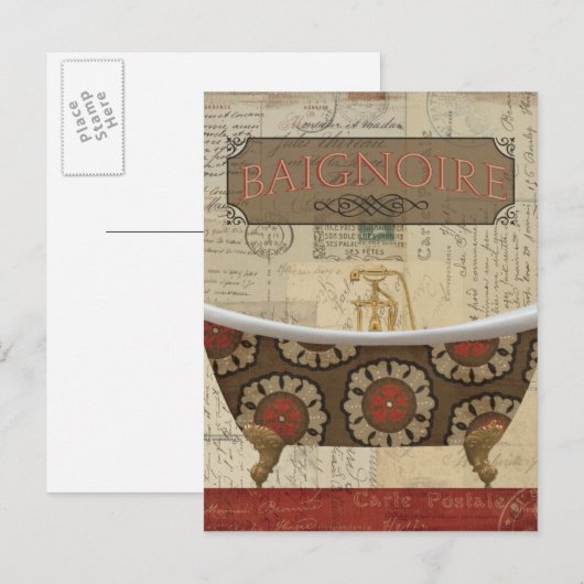 Briefkaart French Bathroom (Voorkant / Achterkant)