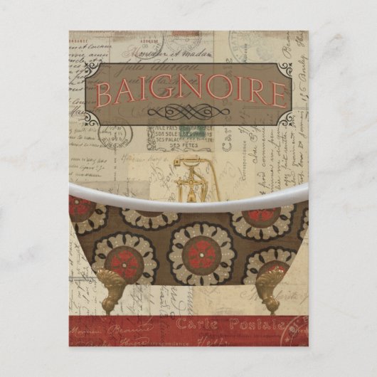 Briefkaart French Bathroom (Voorkant)