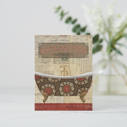 Briefkaart French Bathroom (Staand voorkant)