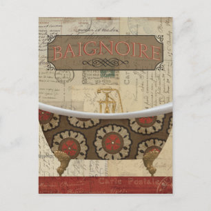 Briefkaart French Bathroom