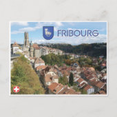 Briefkaart Fribourg-Zwitserland (Voorkant)