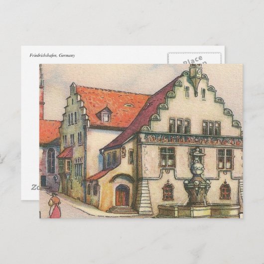 Briefkaart - Friedrichshafen, Duitsland (Voorkant / Achterkant)