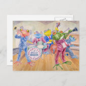 briefkaart "Froggy Band" (Voorkant / Achterkant)