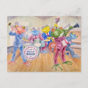 briefkaart "Froggy Band"