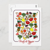 Briefkaart Fruits & Veggies, aanpassen (Voorkant / Achterkant)