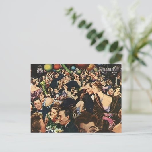 Briefkaart  Fun Party Celebration Bash Crowd (Staand voorkant)