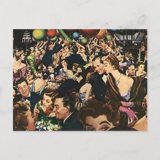 Briefkaart Fun Party Celebration Bash Crowd (Voorkant)