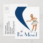 Briefkaart Fun Retro Ik heb een vrouw verplaatst N (Voorkant / Achterkant)