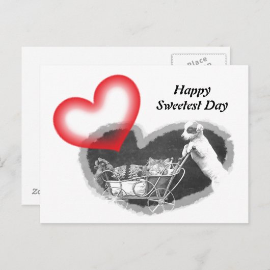 Briefkaart Furry Happy Sweetest Day Heet PC (Voorkant / Achterkant)