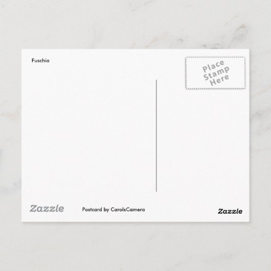 Briefkaart Fuschia (Achterkant)