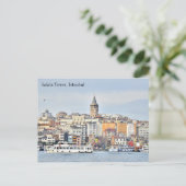 Briefkaart Galata Tower Istanbul (Staand voorkant)