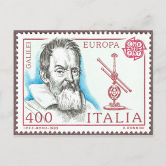 Briefkaart Galileo Galilei Astronomy