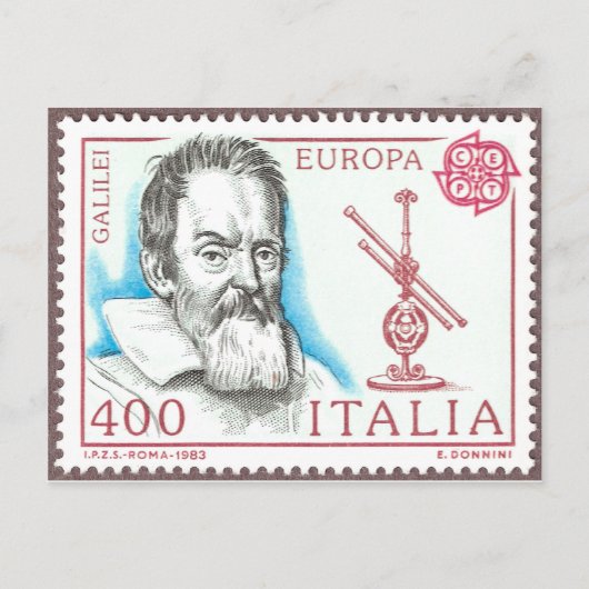 Briefkaart Galileo Galilei Astronomy (Voorkant)