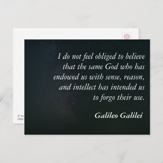 Briefkaart Galileo-offerte - zin (Voorkant / Achterkant)