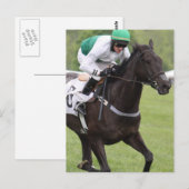 Briefkaart Galloping Race Horse (Voorkant / Achterkant)
