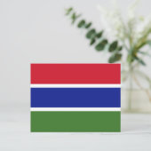 Briefkaart Gambia-vlag (Staand voorkant)