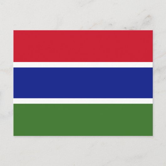 Briefkaart Gambia-vlag (Voorkant)