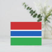 Briefkaart Gambia-vlag (Staand voorkant)