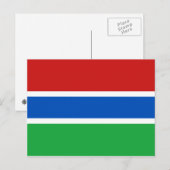 Briefkaart Gambia-vlag (Voorkant / Achterkant)