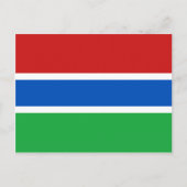 Briefkaart Gambia-vlag (Voorkant)