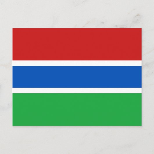 Briefkaart Gambia-vlag (Voorkant)
