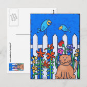 Briefkaart Garden Gnome (Voorkant / Achterkant)