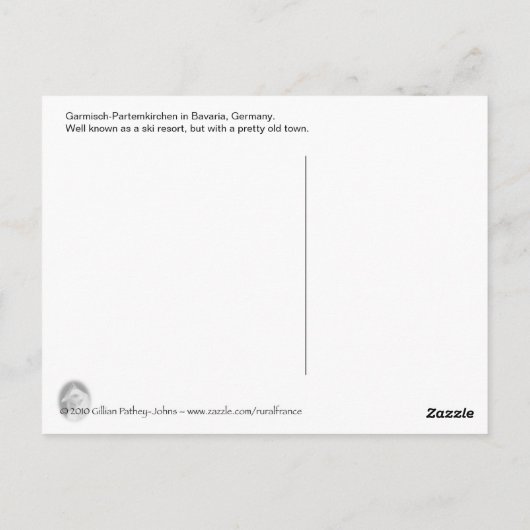 Briefkaart Garmisch-Partenkirchen (Achterkant)