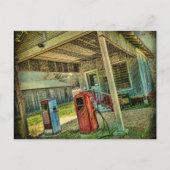 Briefkaart  gasstation (Voorkant)