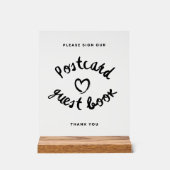 Briefkaart Gastenboek Bruiloft Acryl Teken Acryl Bord (Voorkant)