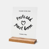 Briefkaart Gastenboek Bruiloft Acryl Teken Acryl Bord (Hoek)