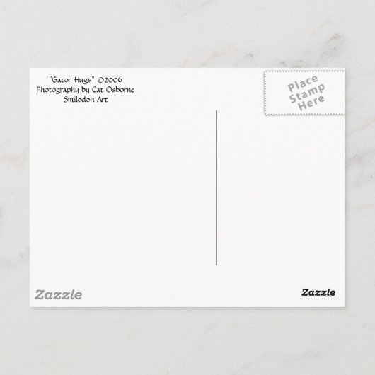 briefkaart "Gator Hugs" (Achterkant)