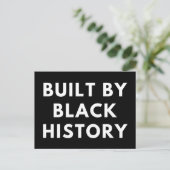 Briefkaart gebouwd uit zwarte geschiedenis (Staand voorkant)