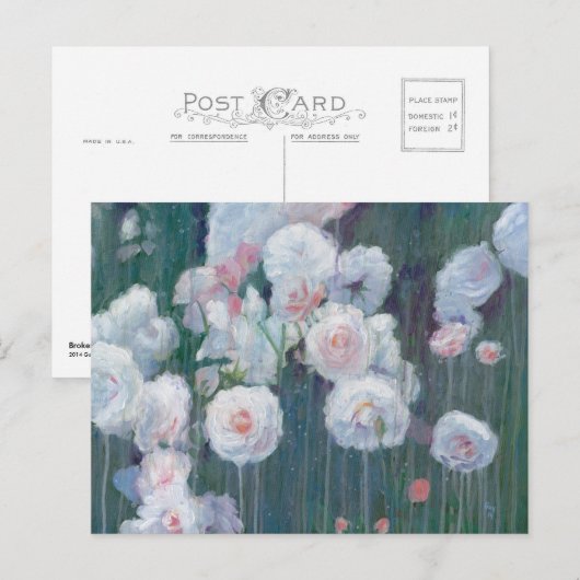 Briefkaart gebroken bloemen (Voorkant / Achterkant)