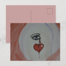 Briefkaart gebroken hart