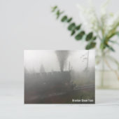Briefkaart gebroken stuurstoomtrein (Staand voorkant)