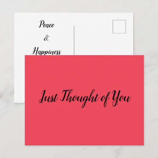 Briefkaart - Gedacht: vrede en geluk (Voorkant / Achterkant)