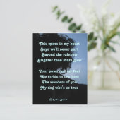 Briefkaart gedicht bij honden door middel van bele (Staand voorkant)