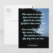 Briefkaart gedicht bij honden door middel van bele (Voorkant / Achterkant)