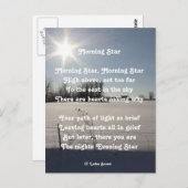 Briefkaart gedicht Morning Star van Ladee Basset (Voorkant / Achterkant)