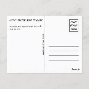 Briefkaart, geel, sneeuw, geelsneeuw, winter briefkaart