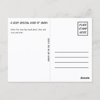 Briefkaart, geel, sneeuw, geelsneeuw, winter briefkaart