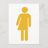 Briefkaart geel transgenderpictogram (Voorkant)