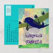 Briefkaart geesten van de mysterieuze bermuda-drie (Voorkant / Achterkant)