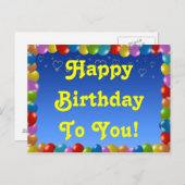 Briefkaart gefeliciteerd met je verjaardag! (Voorkant / Achterkant)