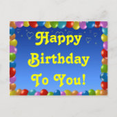 Briefkaart gefeliciteerd met je verjaardag! (Voorkant)