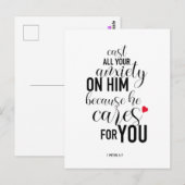 briefkaart "Gegoten al uw angsten" (Voorkant / Achterkant)