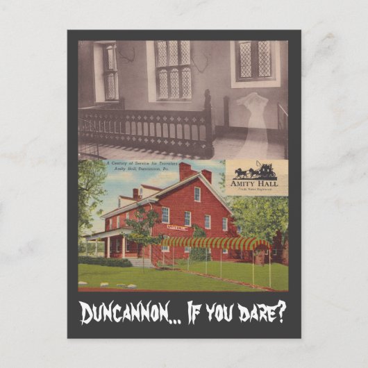 Briefkaart Gehaunde Amity Hall Duncannon PA & Ghos (Voorkant)