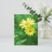 Briefkaart Gele bloemen (Staand voorkant)